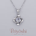 Twisted Petal Solitaire Necklace